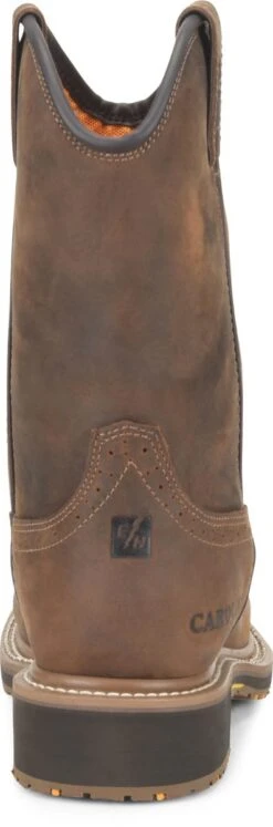 Carolina Boots: Men’s CA8536 Brown Anchor 10” Waterproof Composite Square Toe Roper -Men's Work Boots Store ca8536 500xauto heel