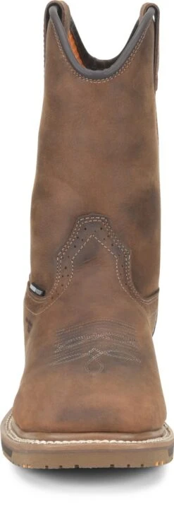 Carolina Boots: Men’s CA8536 Brown Anchor 10” Waterproof Composite Square Toe Roper -Men's Work Boots Store ca8536 500xauto toe