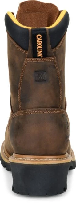 Carolina Boots: Men's CA9853 Brown Poplar 8” Composite Toe Logger Boot -Men's Work Boots Store ca9853 500xauto heel