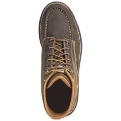 Carhartt Boots: Men's CMW6095 Brown 6-Inch Waterproof General Toe Wedge Boots -Men's Work Boots Store carhartt cmw6095 t 01