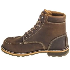 Carhartt Boots: Men's CMW6197 Brown Waterproof 6-Inch General Toe Work Boots -Men's Work Boots Store carhartt cmw6197 i 01