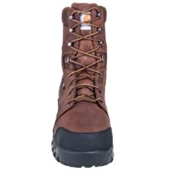 Carhartt Boots: Men's CMF8720 Brown Met Guard Waterproof 8-Inch Work Boots -Men's Work Boots Store carhartt cwf8720 f 01