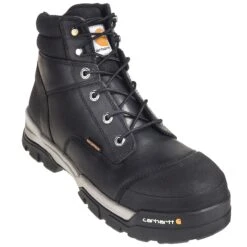 Carhartt Boots: Men's CME6351 Black 6-Inch Waterproof Insite Composite Toe EH Work Boots -Men's Work Boots Store carhartt cme6351 p 01