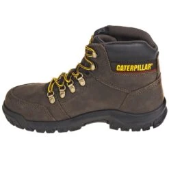 Caterpillar Boots: Men's P90803 Steel Toe EH Outline Seal Brown Work Boots -Men's Work Boots Store cat 90803 i 01