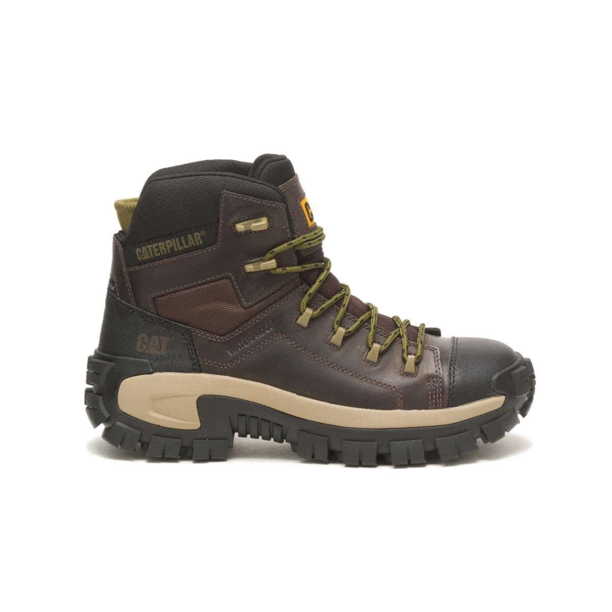 Caterpillar Boots: Men's P91541 Coffee Bean Composite Toe Invader Hiker Waterproof Work Boot 4 Caterpillar Boots: Men's P91541 Coffee Bean Composite Toe Invader Hiker Waterproof Work Boot - Image 2