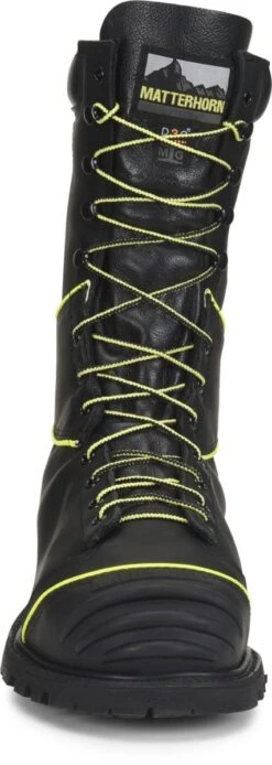 Matterhorn Boots: Men's CV12000 Black Steel Toe 10" Internal Metguard Waterproof Lace To Toe Work Boot -Men's Work Boots Store cv12000 500xauto toe