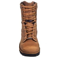 Danner Boots: Men's 17315 EH Brown Waterproof USA-Made Quarry Boots -Men's Work Boots Store danner 17315 f 01