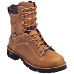 Danner Boots: Men's 17315 EH Brown Waterproof USA-Made Quarry Boots -Men's Work Boots Store danner 17315 p 01