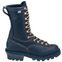 Danner Boots: Men's 18102 Black USA-Made Flashpoint Fire-Resistant Boots -Men's Work Boots Store danner 18102 o 01