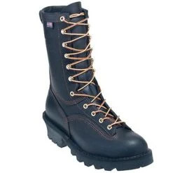 Danner Boots: Men's 18102 Black USA-Made Flashpoint Fire-Resistant Boots -Men's Work Boots Store danner 18102 p 01