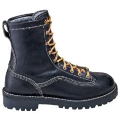 Danner Boots: Men's Black 11500 USA-Made EH Waterproof Super Rain Forest Boots -Men's Work Boots Store danner no o 01