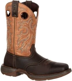 Durango Boots: Men's DB019 Brown Rebel 11 Inch Steel Toe Waterproof Pull On Square Toe Work Boot 17 Durango Boots: Men's DB019 Brown Rebel 11 Inch Steel Toe Waterproof Pull On Square Toe Work Boot -Men's Work Boots Store db019