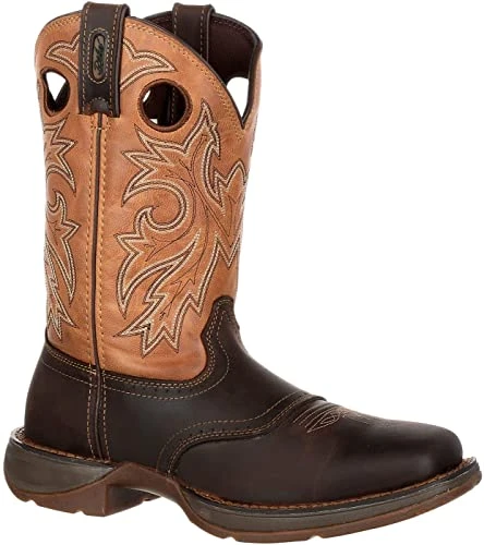 Durango Boots: Men's DB019 Brown Rebel 11 Inch Steel Toe Waterproof Pull On Square Toe Work Boot 10 Durango Boots: Men's DB019 Brown Rebel 11 Inch Steel Toe Waterproof Pull On Square Toe Work Boot - Image 8