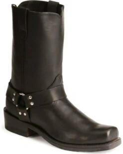 Durango Boots: Men's DB510 Black Harness Snoot Toe Slip Resistant Motorcycle Boot