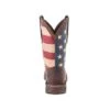 Durango Boots: Men's DB5554 Brown Rebel 12 Inch American Flag Pull On Square Toe Boot -Men's Work Boots Store db5554 back