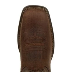 Durango Boots: Men's DDB0314 Brown Rebel Distressed Flag Pull On Square Toe Western Boot -Men's Work Boots Store ddb0314 birdseye