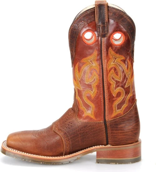 Double H Boots: Men's DH4400 Brown 12" Mickey ICE Roper Domestic Wide Square Toe Cowboy Boot 5 Double H Boots: Men's DH4400 Brown 12" Mickey ICE Roper Domestic Wide Square Toe Cowboy Boot - Image 3