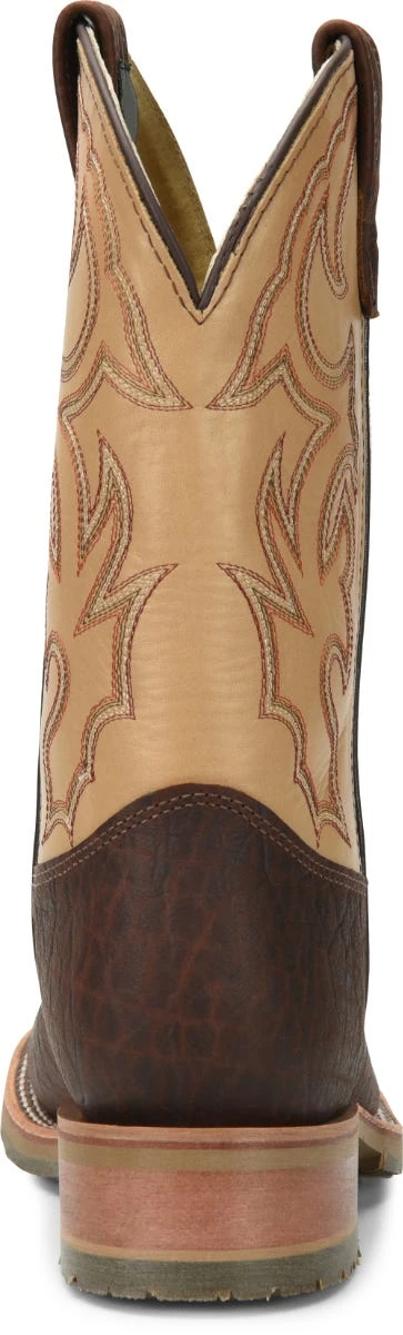 Double H Boots: Men's DH5305 Brown Square Steel Toe Graham 11" ICE Roper Cowboy Boot 6 Double H Boots: Men's DH5305 Brown Square Steel Toe Graham 11" ICE Roper Cowboy Boot - Image 4