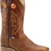 Double H Boots: Men's DH5400 Brown Square Steel Toe ICE Roper 13" Pull On Cowboy Boot -Men's Work Boots Store dh5400 500xauto