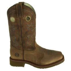 Double H Boots: ICE Composite Toe Men's DH6134 Brown Ropers -Men's Work Boots Store double h dh5134 o 001 1