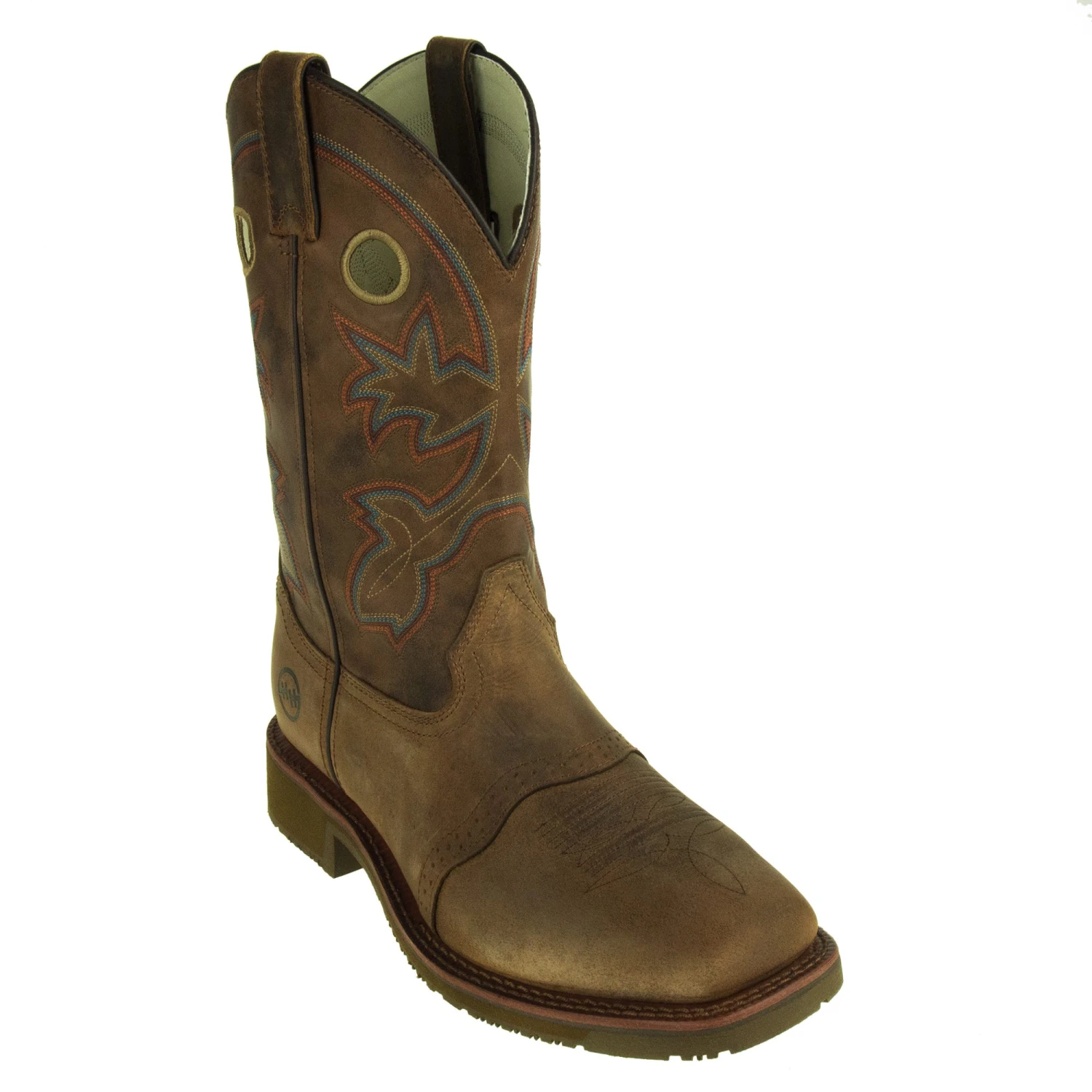 Double H Boots: Men's DH5134 ICE Brown EH Ropers 5 Double H Boots: Men's DH5134 ICE Brown EH Ropers - Image 3