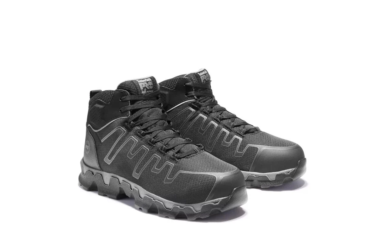 Timberland Pro Shoes: Men's A1JYQ Black Grey PowerTrain Mid Alloy Toe Athletic Work Shoes 3 Timberland Pro Shoes: Men's A1JYQ Black Grey PowerTrain Mid Alloy Toe Athletic Work Shoes - Image 2