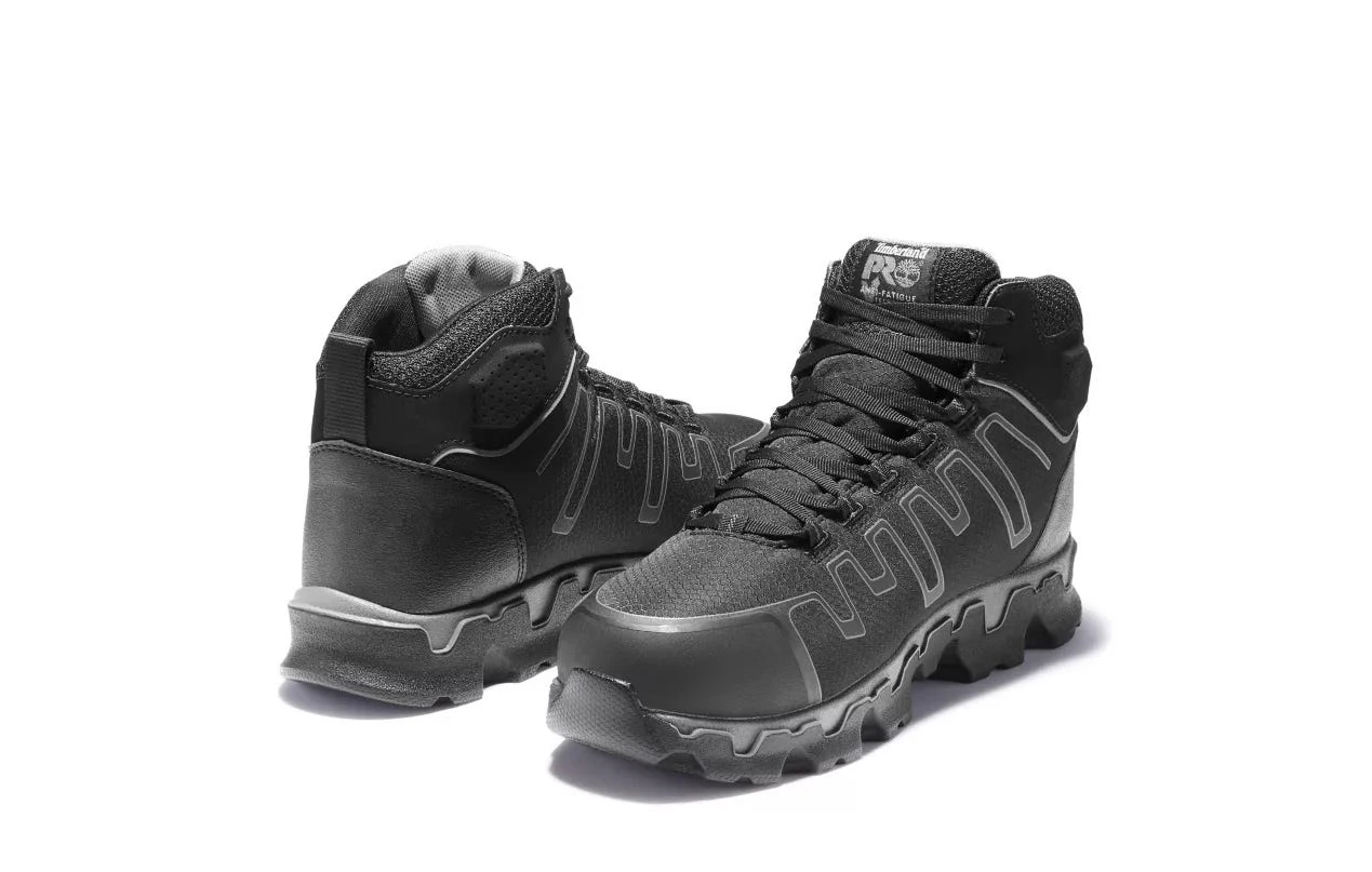 Timberland Pro Shoes: Men's A1JYQ Black Grey PowerTrain Mid Alloy Toe Athletic Work Shoes 4 Timberland Pro Shoes: Men's A1JYQ Black Grey PowerTrain Mid Alloy Toe Athletic Work Shoes - Image 3