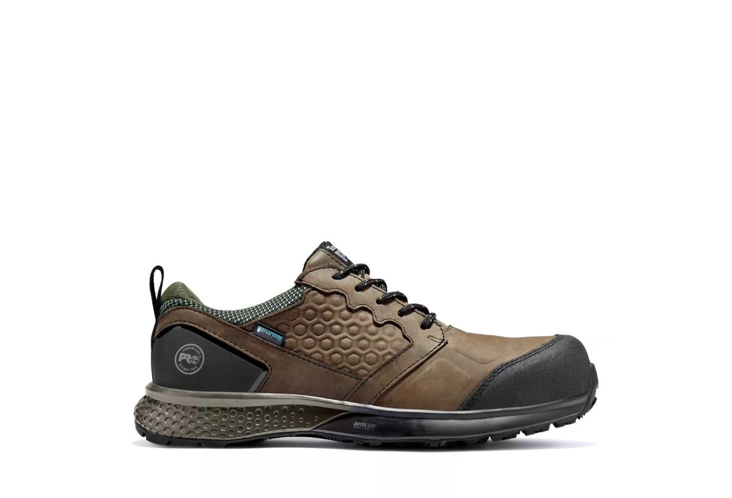 Timberland Pro Shoes: Men's A21PN Brown Green Reaxion Composite Toe Athletic Work Shoe 4 Timberland Pro Shoes: Men's A21PN Brown Green Reaxion Composite Toe Athletic Work Shoe - Image 2