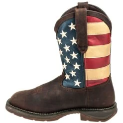 Durango Boots: Men's Steel Toe DB020 American Flag Rebel Cowboy Boots -Men's Work Boots Store durango 020 i 01