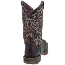 Durango Boots: Men's Brown Rebel DB4443 Leather Square Toe Cowboy Boots -Men's Work Boots Store durango db4443 b 01