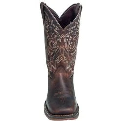 Durango Boots: Men's Brown Rebel DB4443 Leather Square Toe Cowboy Boots -Men's Work Boots Store durango db4443 f 01