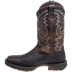 Durango Boots: Men's Brown Rebel DB4443 Leather Square Toe Cowboy Boots -Men's Work Boots Store durango db4443 i 01