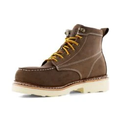Frye Supply Boots: Men's FR40301 Dark Brown Steel Toe 6" Safety-Crafted Waterproof Work Boot -Men's Work Boots Store frye fr40301 work boot 03