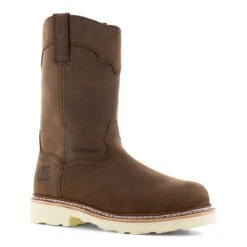 Frye Supply Boots: Men's FR40303 Dark Brown Steel Toe Safety-Crafted 10" Waterproof Wellington Work Boot