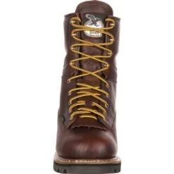 Georgia Boot: Men's G101 Brown 8" Waterproof Work Boots -Men's Work Boots Store g101 3 large