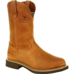 Georgia Boots: Men's Brown G5814 Farm & Ranch Wellington Boots