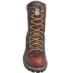 Georgia Boots: Men's Brown G7313 Waterproof EH Steel Toe Logger Boots -Men's Work Boots Store g7313st georgiaf 01