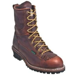 Georgia Boots: Men's Brown G7313 Waterproof EH Steel Toe Logger Boots -Men's Work Boots Store g7313st georgiap 01