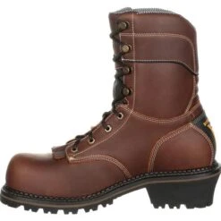 Georgia Boots: Men's GB00236 Brown AMP LT Composite Toe Logger Boots -Men's Work Boots Store gb00236 5 large