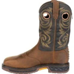 Georgia Boots: Men's GB00267 Brown Carbo-Tec LT Steel Toe Waterproof Pull On Boots -Men's Work Boots Store gb00267 5 large