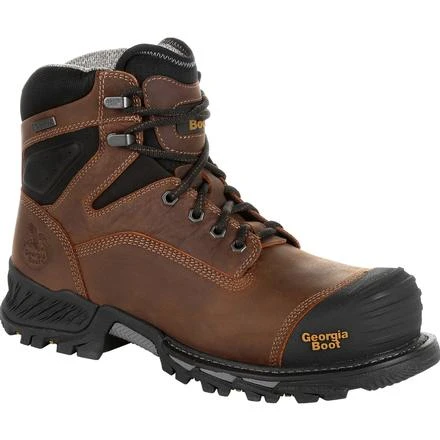 Georgia Boot GB00284 Men's Brown 6" Composite Toe Rumbler Boots 3 Georgia Boot GB00284 Men's Brown 6" Composite Toe Rumbler Boots