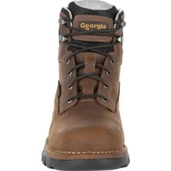 Georgia Boots: Men's GB00312 Brown EH Plain Toe Eagle One Waterproof Boots -Men's Work Boots Store gb00312 3 large