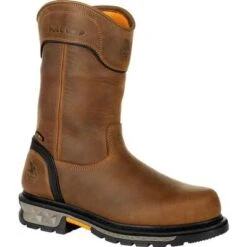 Georgia Boots: Men's GB00394 Brown Carbo Tec LTX Waterproof Composite Toe Pull On Work Boot -Men's Work Boots Store gb00394 large