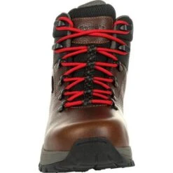 Georgia Boots: Men's GB00397 Brown Black Eagel Trail Waterproof Alloy Toe Hiker Work Boot -Men's Work Boots Store gb00397 3 large