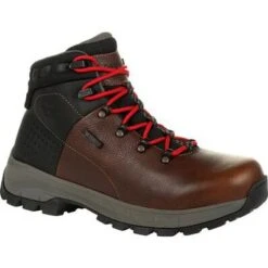Georgia Boots: Men's GB00397 Brown Black Eagel Trail Waterproof Alloy Toe Hiker Work Boot -Men's Work Boots Store gb00397 large