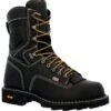 Georgia Boots: Men's GB00603 Black Plain Toe 8" USA Made Logger Waterproof Work Boot 1 Georgia Boots: Men's GB00603 Black Plain Toe 8" USA Made Logger Waterproof Work Boot -Men's Work Boots Store gb00603