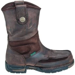 Georgia Boots: Men's Athens Brown G4403 Waterproof Non Slip Wellington Work Boots -Men's Work Boots Store georgia g4403 o 01