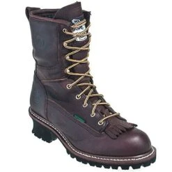 Georgia Boots: Men's Brown G7113 Waterproof Goodyear Welt Logger Boots -Men's Work Boots Store georgia g7113 p 01
