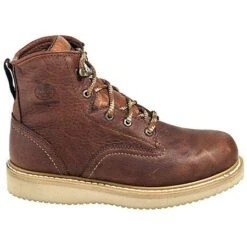 Georgia Boots: Men's G6152 Barracuda Gold Leather Wedge Work Boots -Men's Work Boots Store georgia g8152 o 01