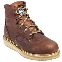 Georgia Boots: Men's G6152 Barracuda Gold Leather Wedge Work Boots -Men's Work Boots Store georgia g8152 p 01